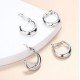 2 Pairs Geometric Chunky Hoop Clip Earrings For Women Fashion Non Pierced Clip On Earrings Jewelry